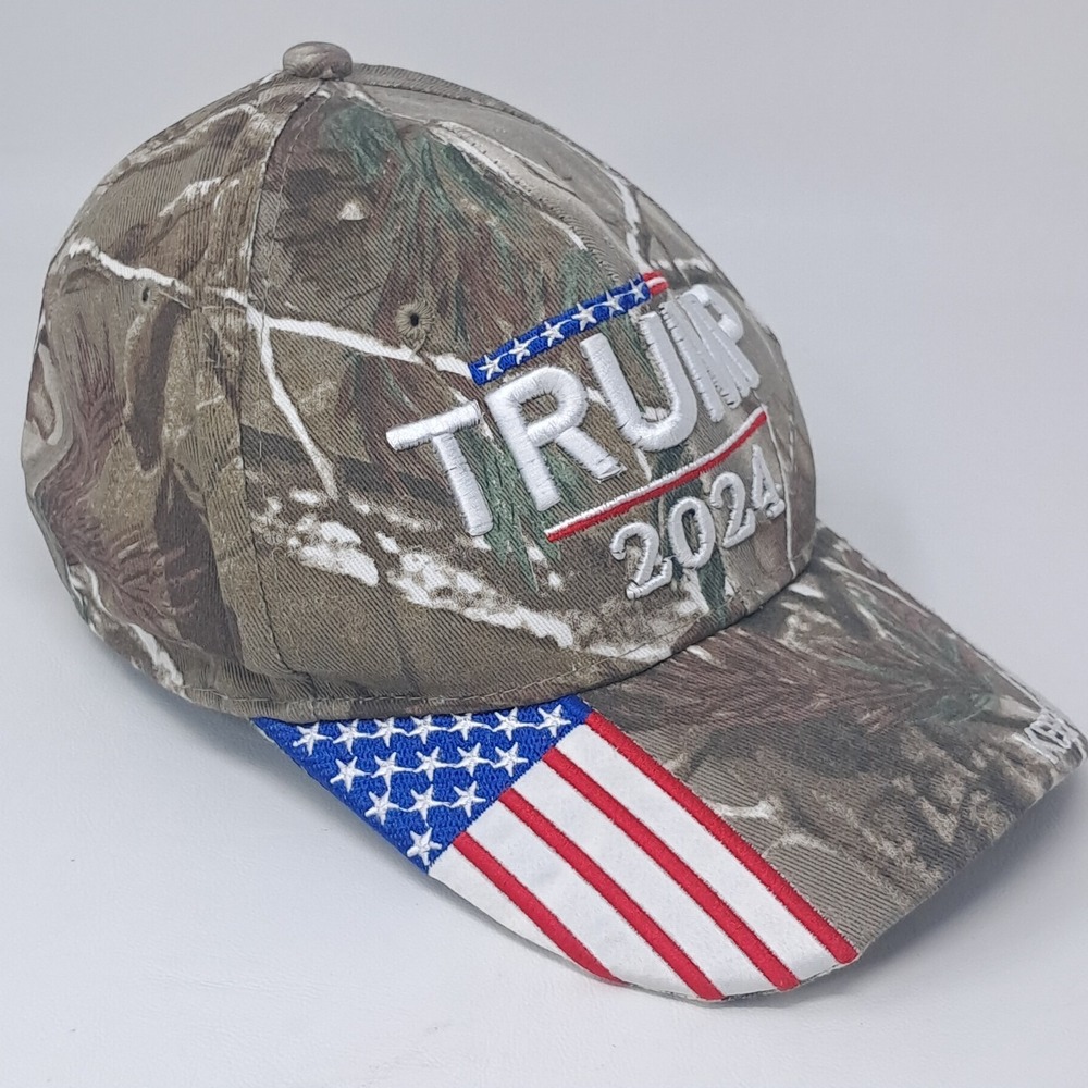 TRUMP 2024 Keep America Great Cap Hat Camo Flag Camouflage USA